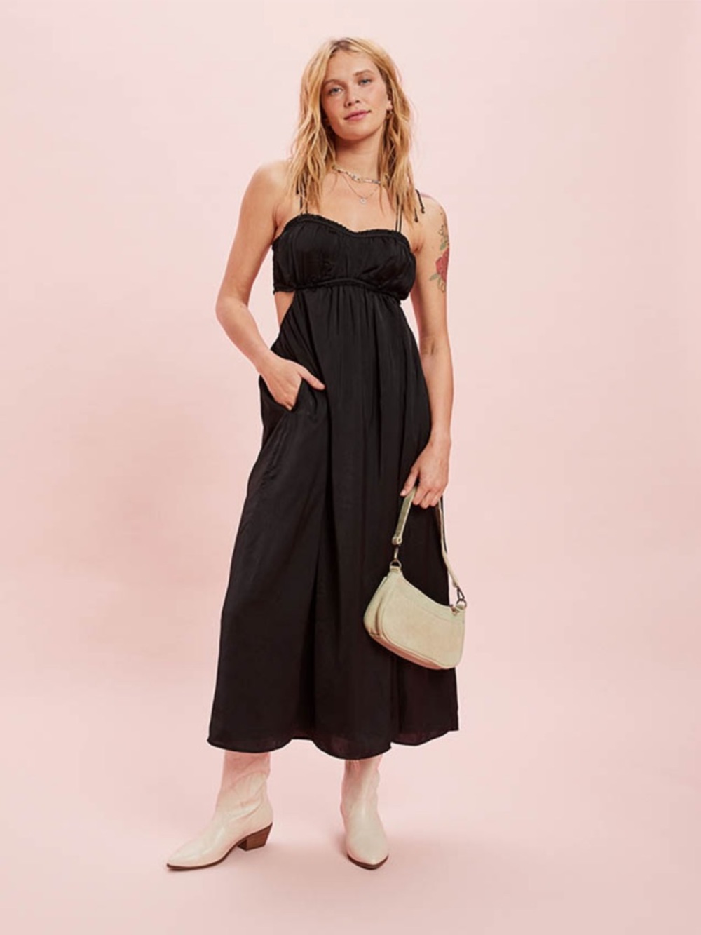 American Eagle Outfitters Black Cutout Maxi Dress